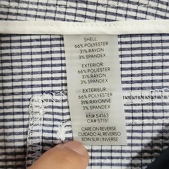 Women's Calvin Klein Printed Tie-Waist Pants, Navy Blue/White, Size 6, NWT - Picture 14 of 15